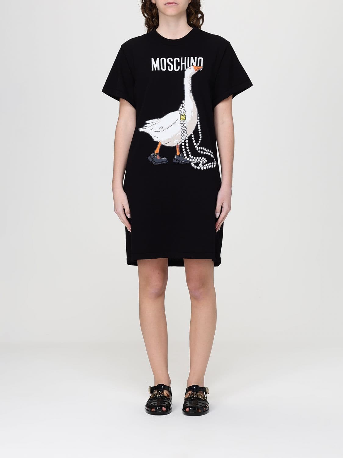 Moschino Couture Printed Cotton T-shirt Dress