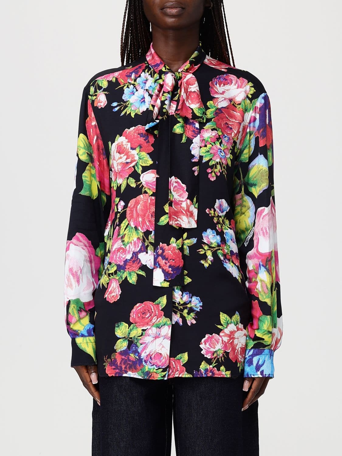 Moschino Couture Viscose Shirt with Floral Print