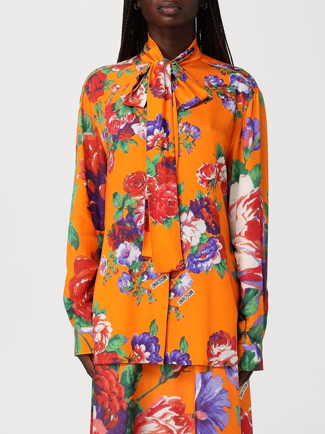 Moschino Couture Viscose Shirt with Floral Print