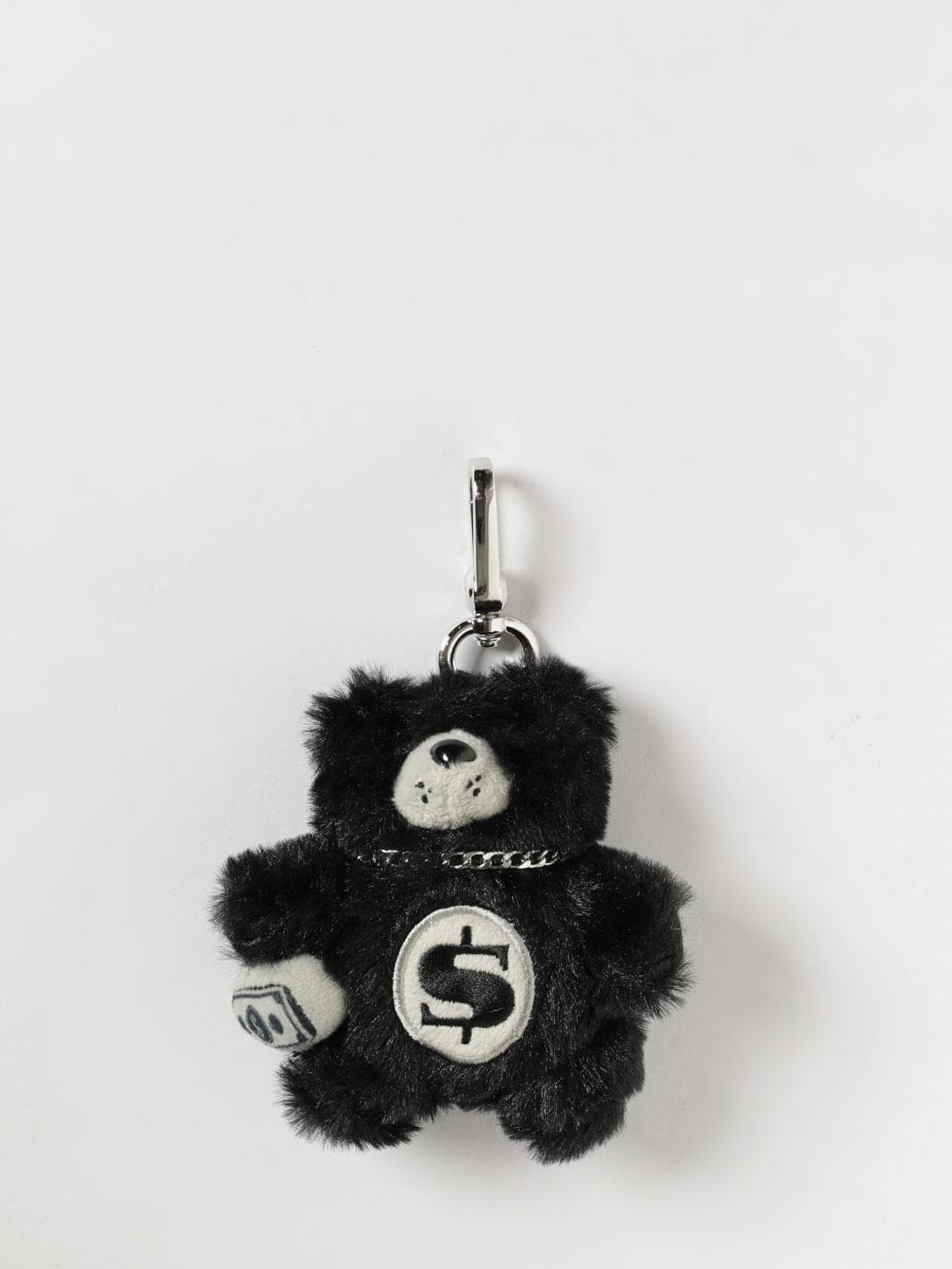 Sprayground Faux Fur Clay Black Bear Keychain