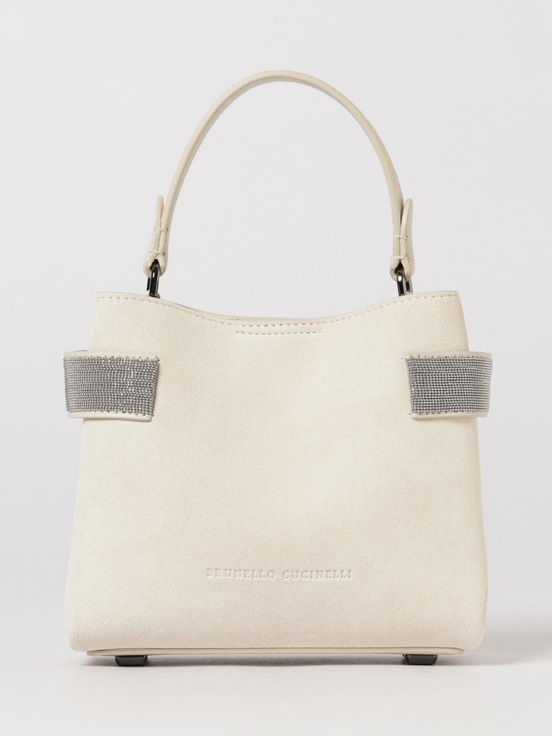 Brunello Cucinelli Suede Handbag with Monile Detail