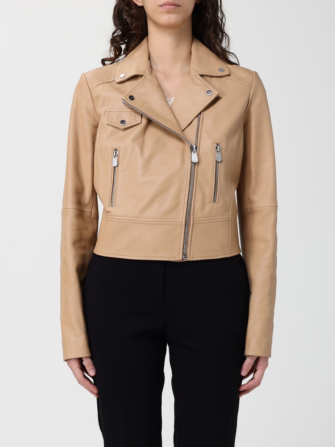 Pinko Faux Leather Biker Jacket