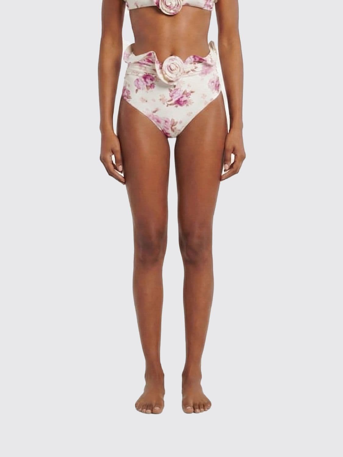 Magda Butrym Floral Print Polyester Bikini Bottoms