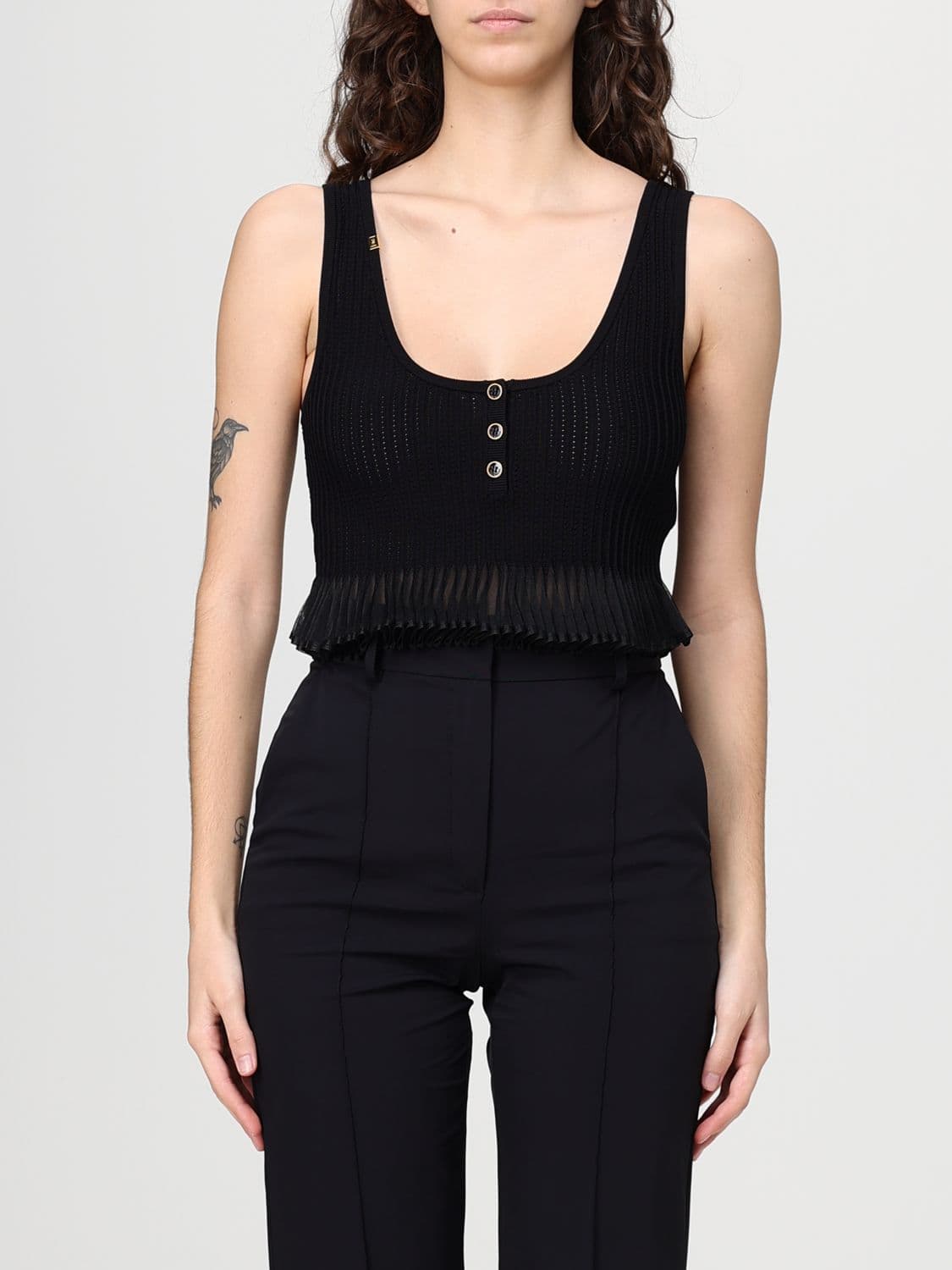 Elisabetta Franchi Knitted Cropped Top · 44