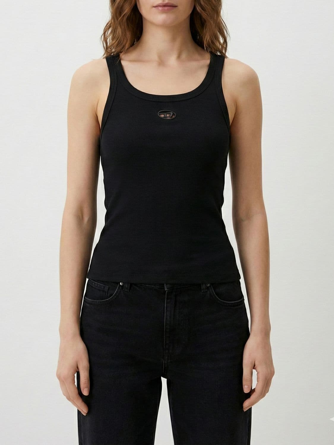 Diesel T-Wife-Od Stretch Cotton Tank Top