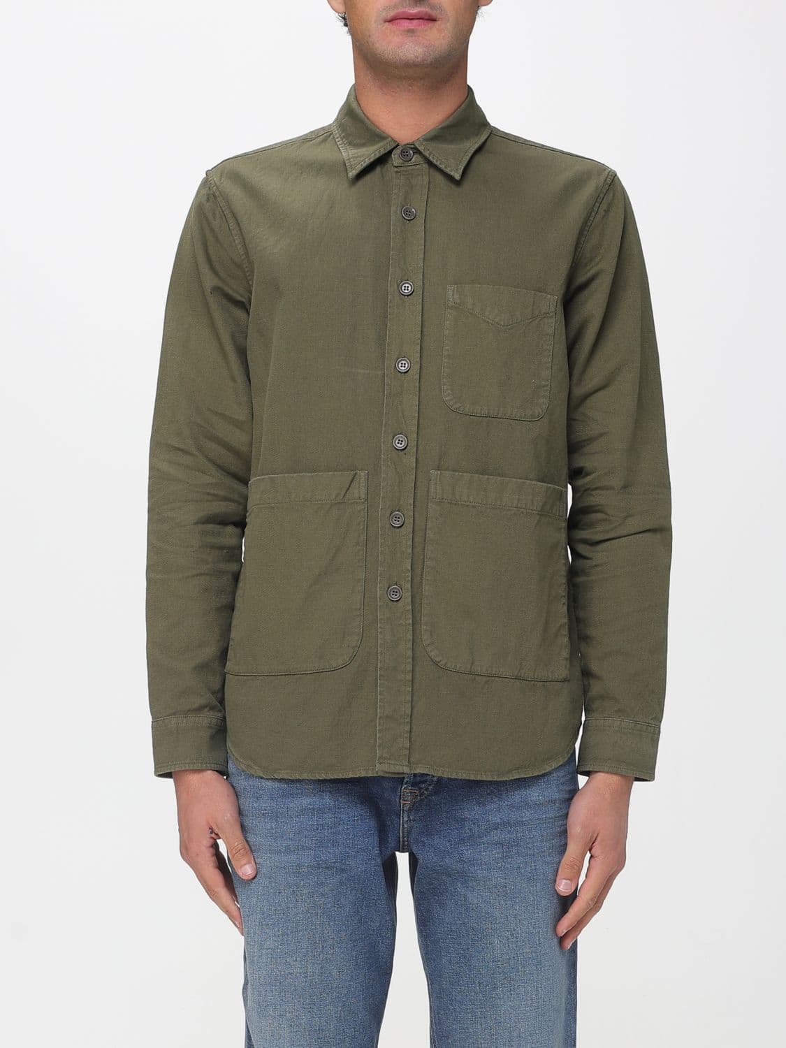 Aspesi Cotton and Linen Blend Shirt