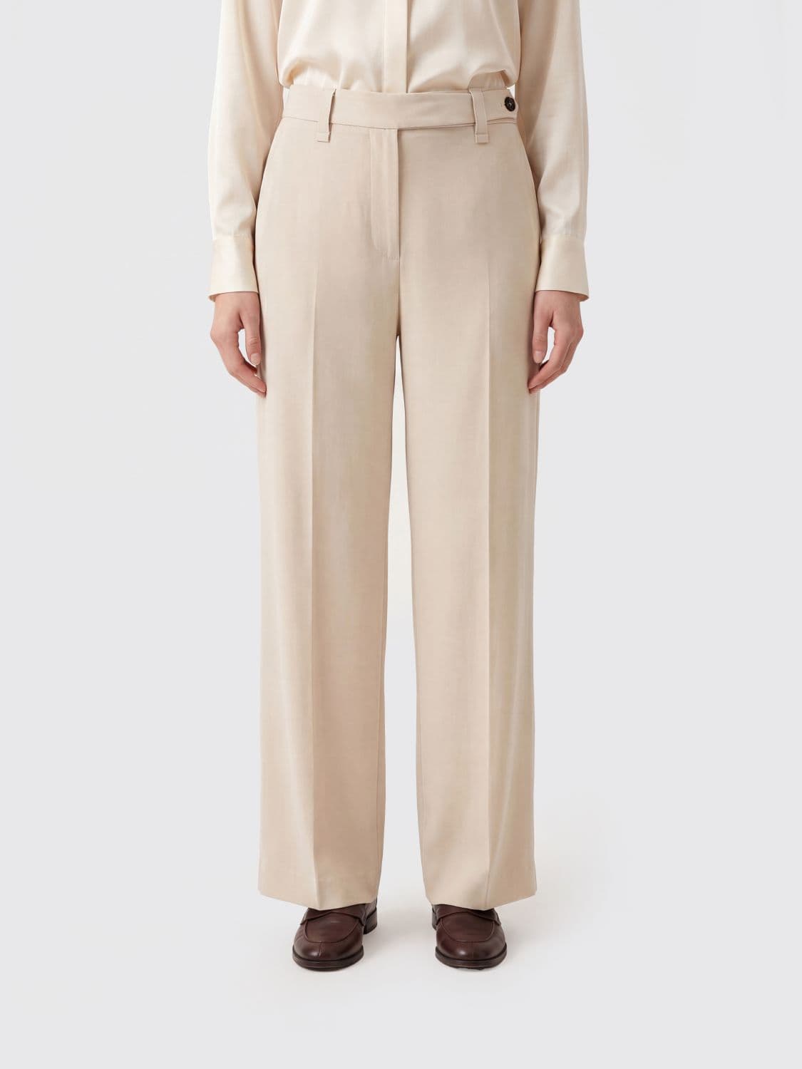 Brunello Cucinelli Cropped Stretch Cotton Trousers