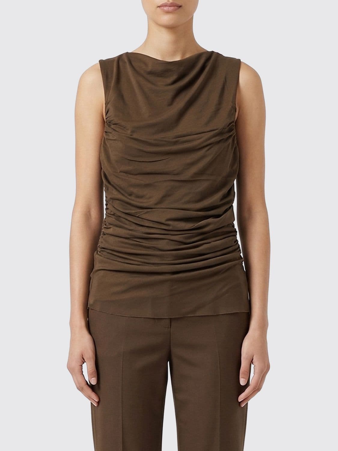 Soeur Draped Cotton Blend Top · 34