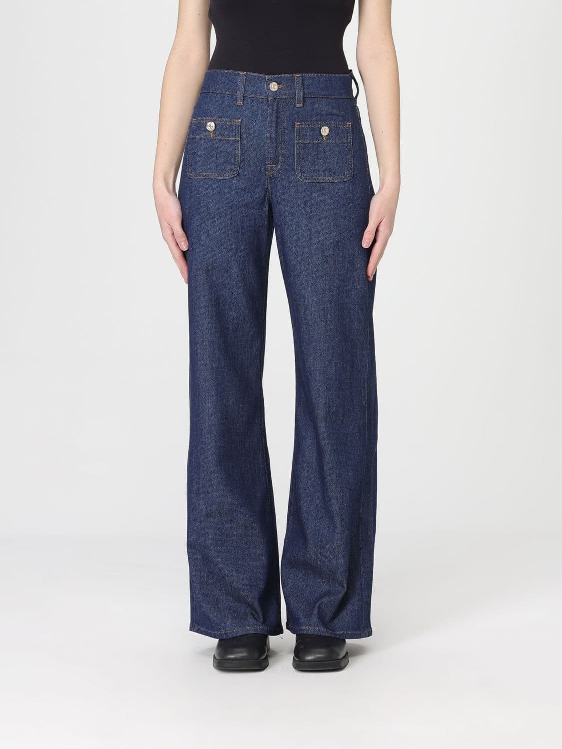 7 For All Mankind Wide Leg Stretch Denim Jeans · 26