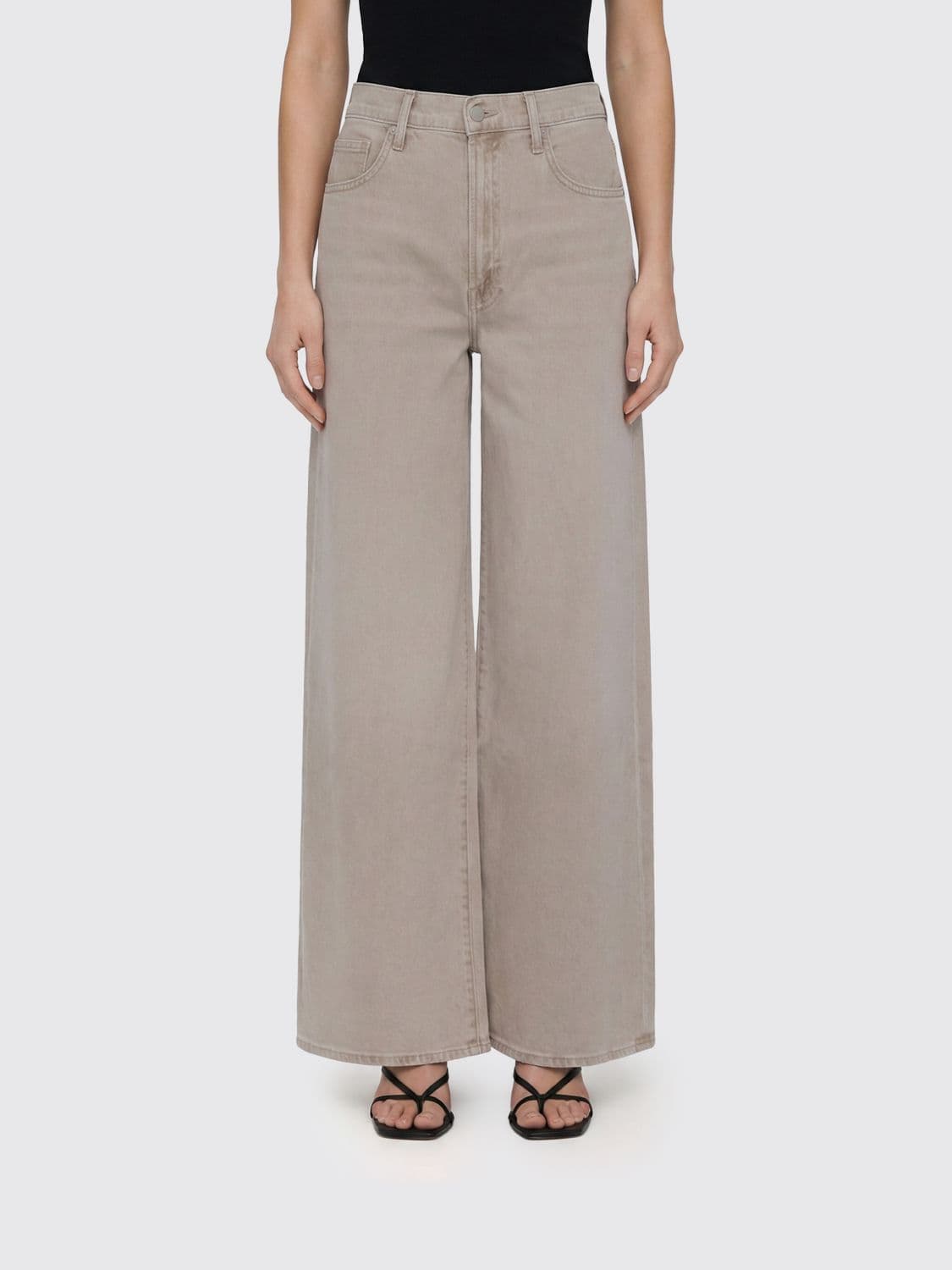 Mother Wide-Leg Stretch Denim Jeans