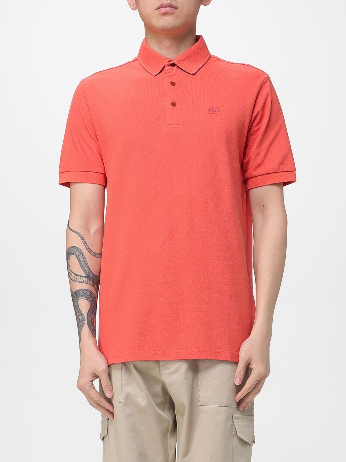 Etro Cotton Polo Shirt with Pegaso Logo · XL