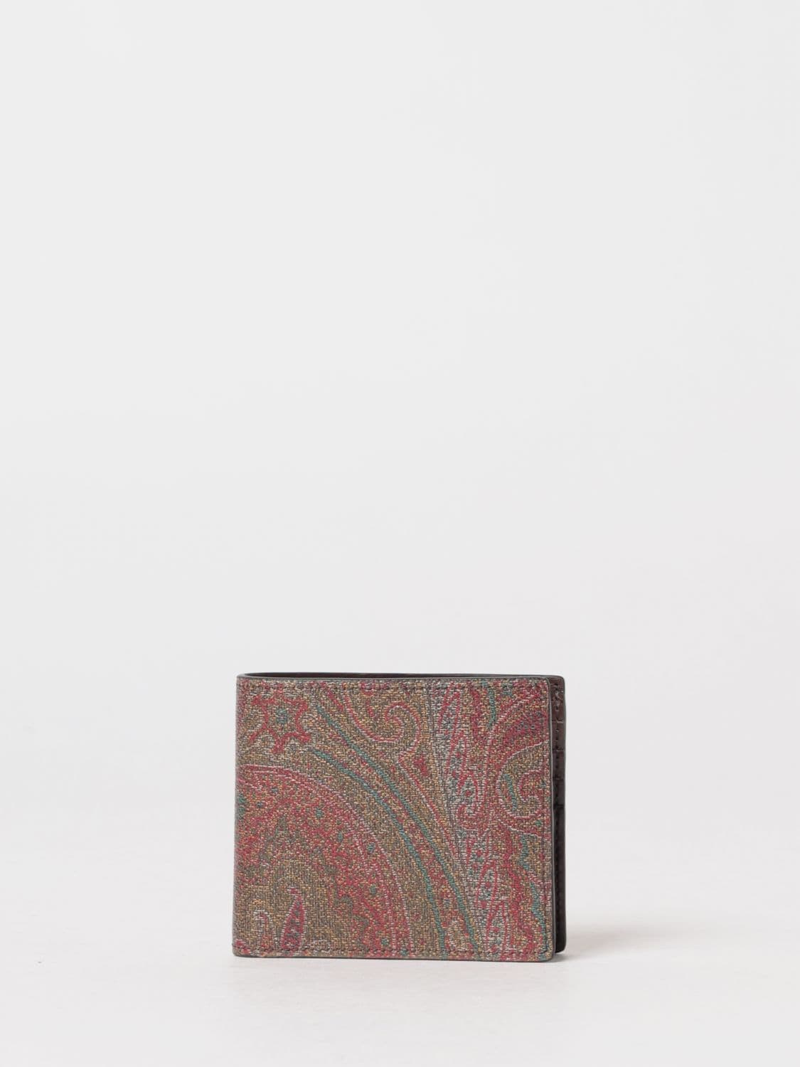 Etro Coated Cotton Wallet with Paisley Print