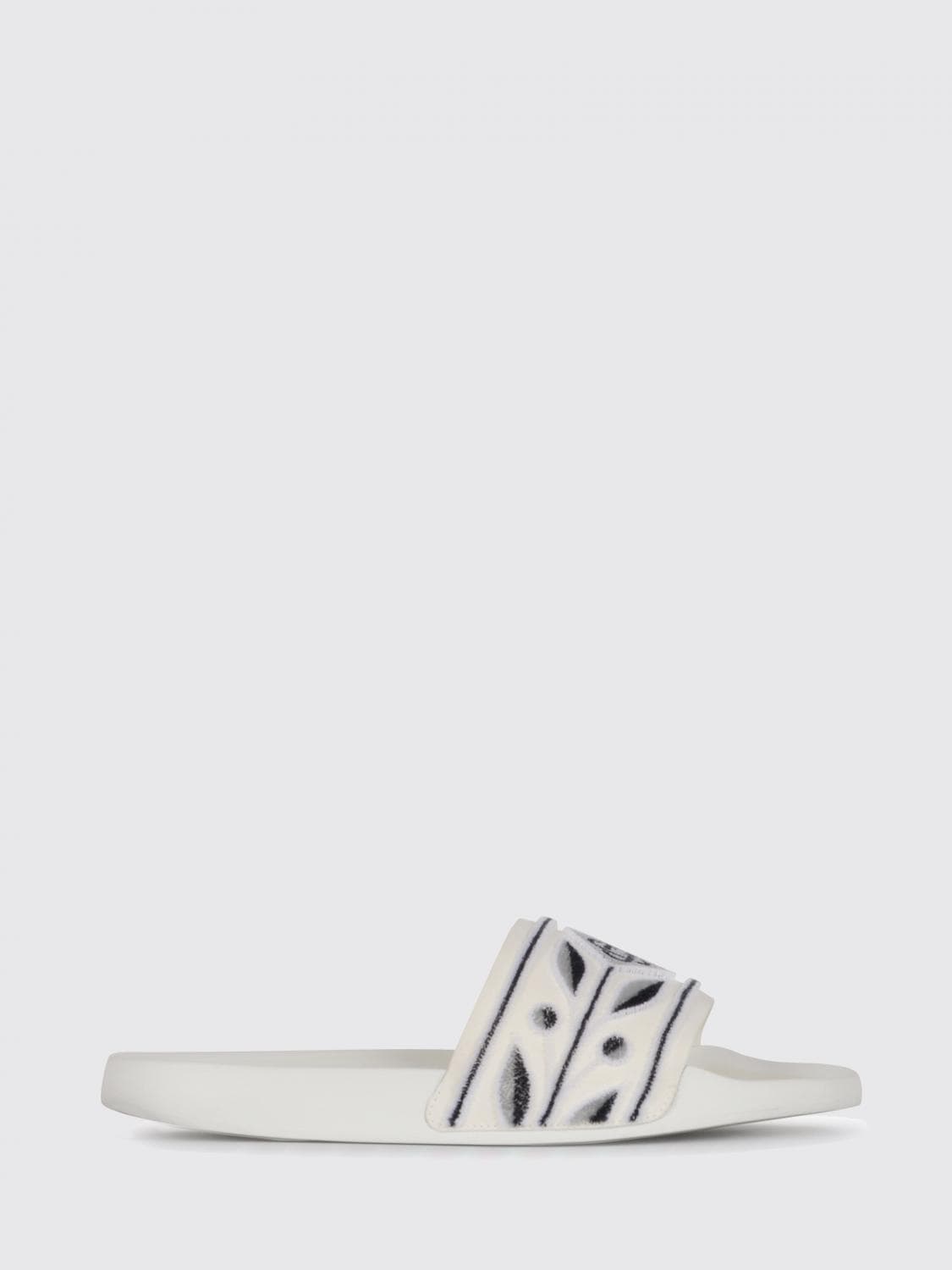 Casablanca Embroidered Cotton Terry and Rubber Sliders