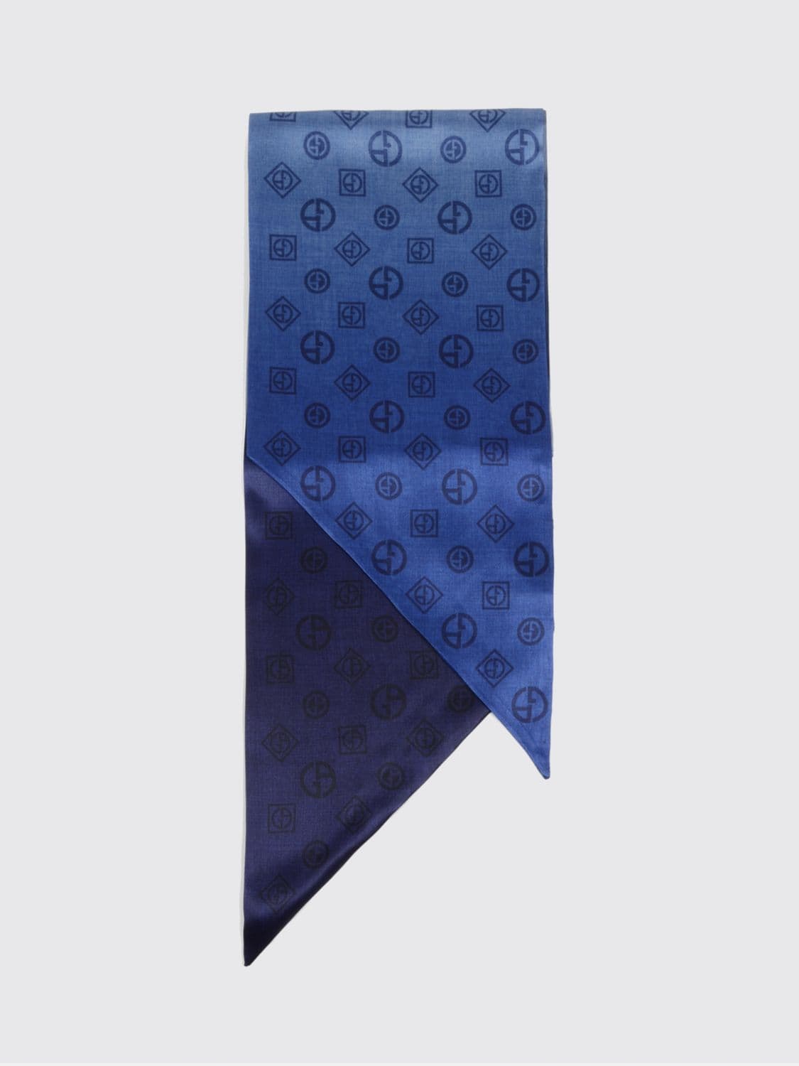 Giorgio Armani Silk Scarf with Monogram Print