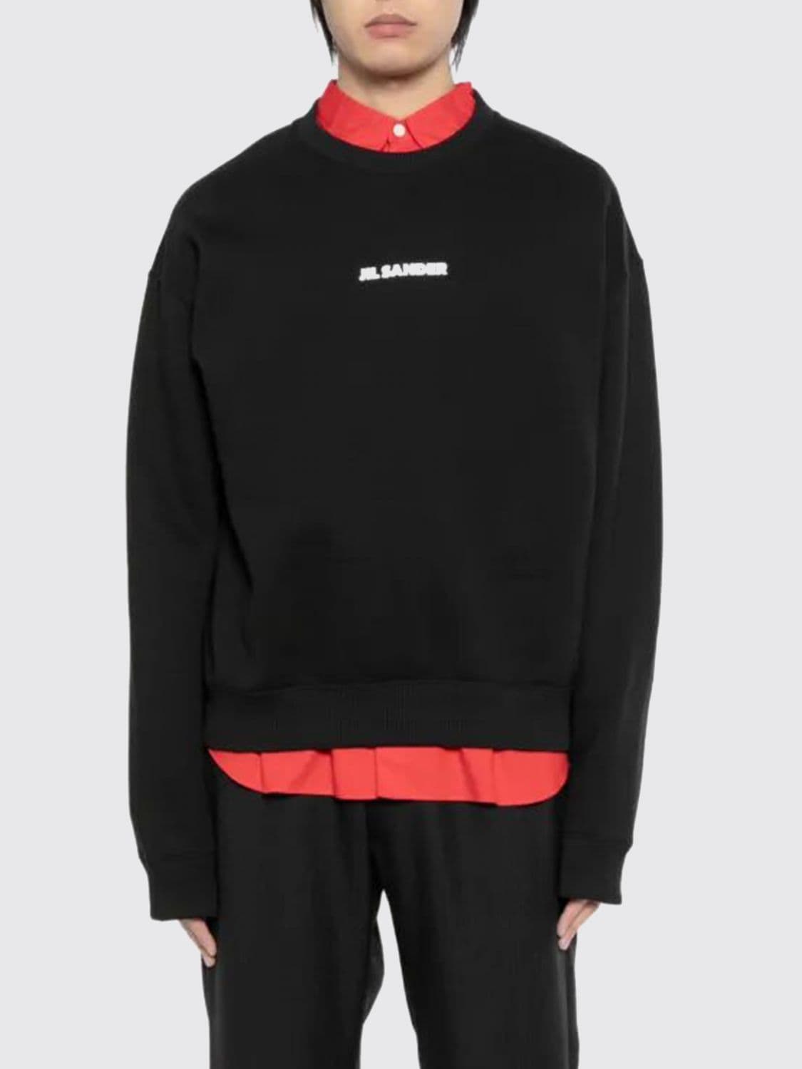Jil Sander Cotton Crewneck Sweatshirt with Logo
