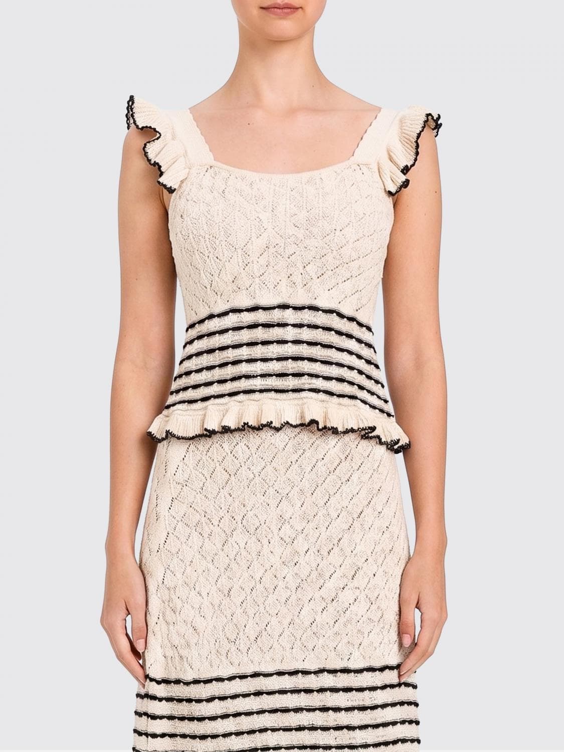Twinset U & b Linen Knit Top