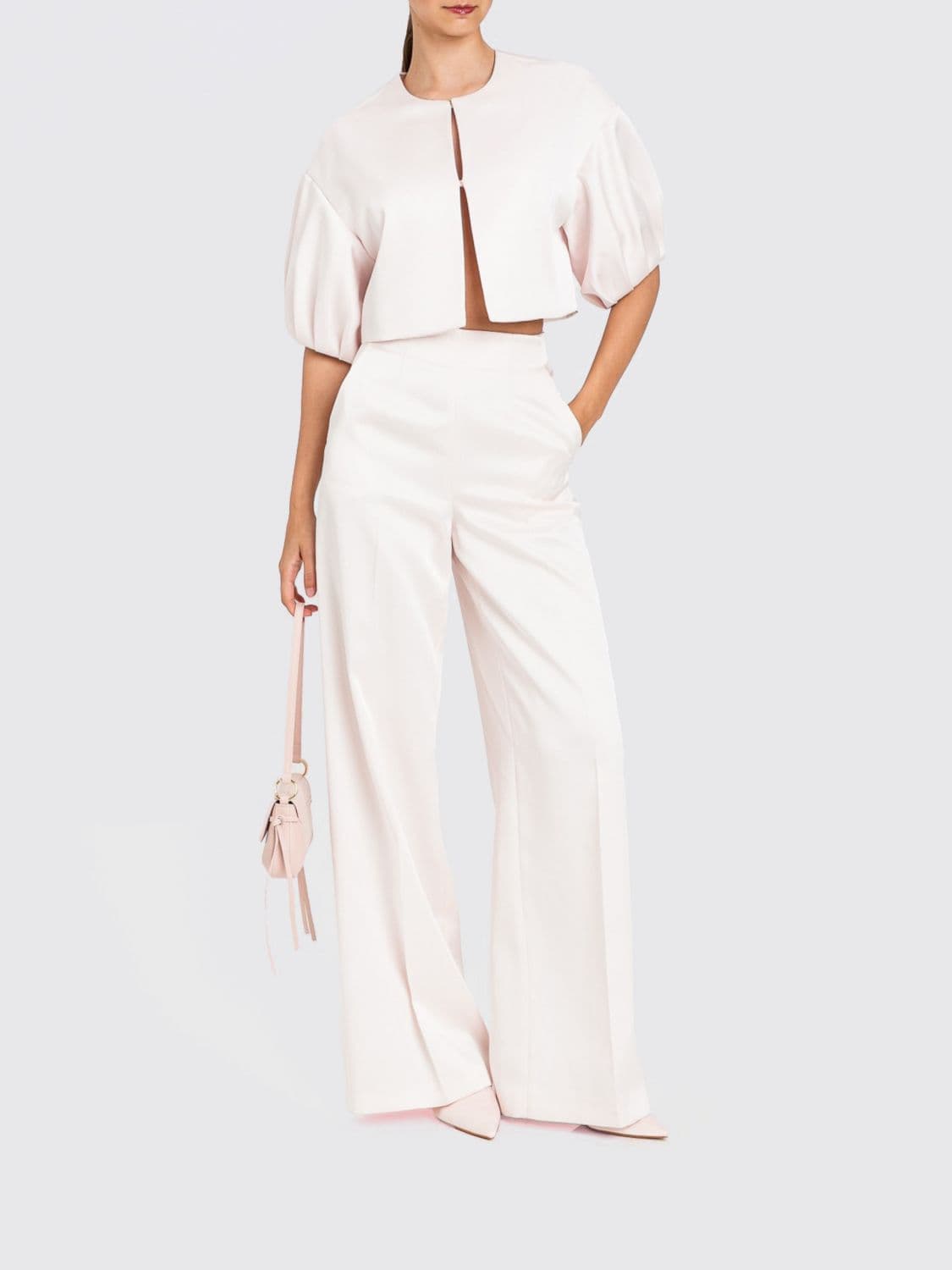 Twinset Wide Leg Crêpe Trousers