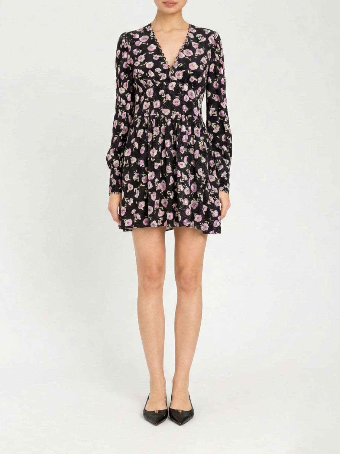 Twinset Mini Viscose Dress with Floral Print