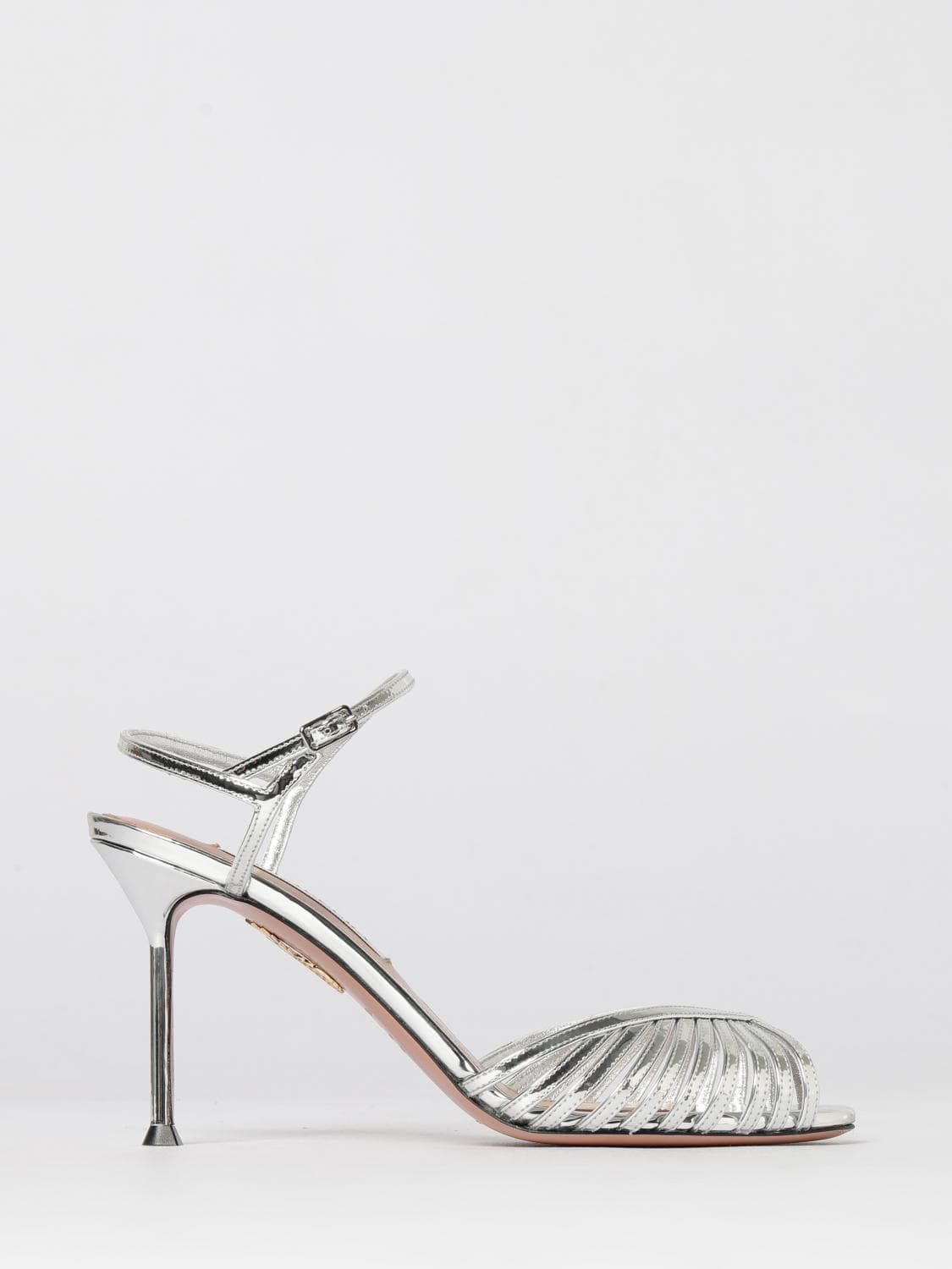 Aquazzura Bella Laminated Patent Leather Sandals