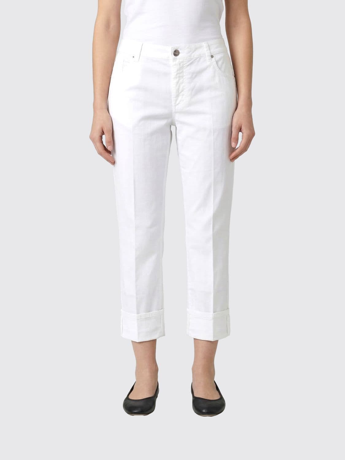 Dondup Cropped Fit Stretch Denim Jeans