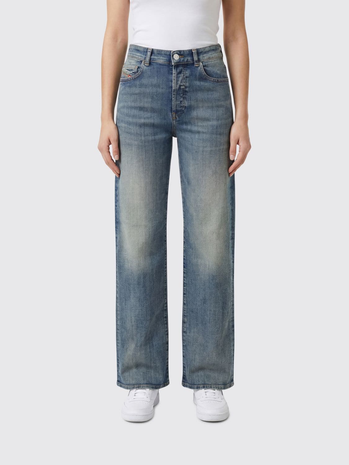 Diesel D-Sent Wide Leg Jeans in Denim