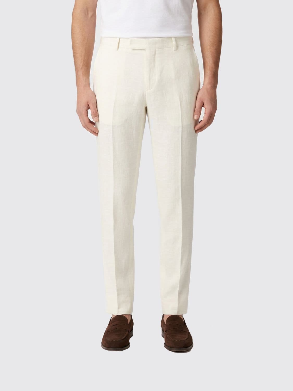 Pt Torino Linen Blend Tailored Trousers