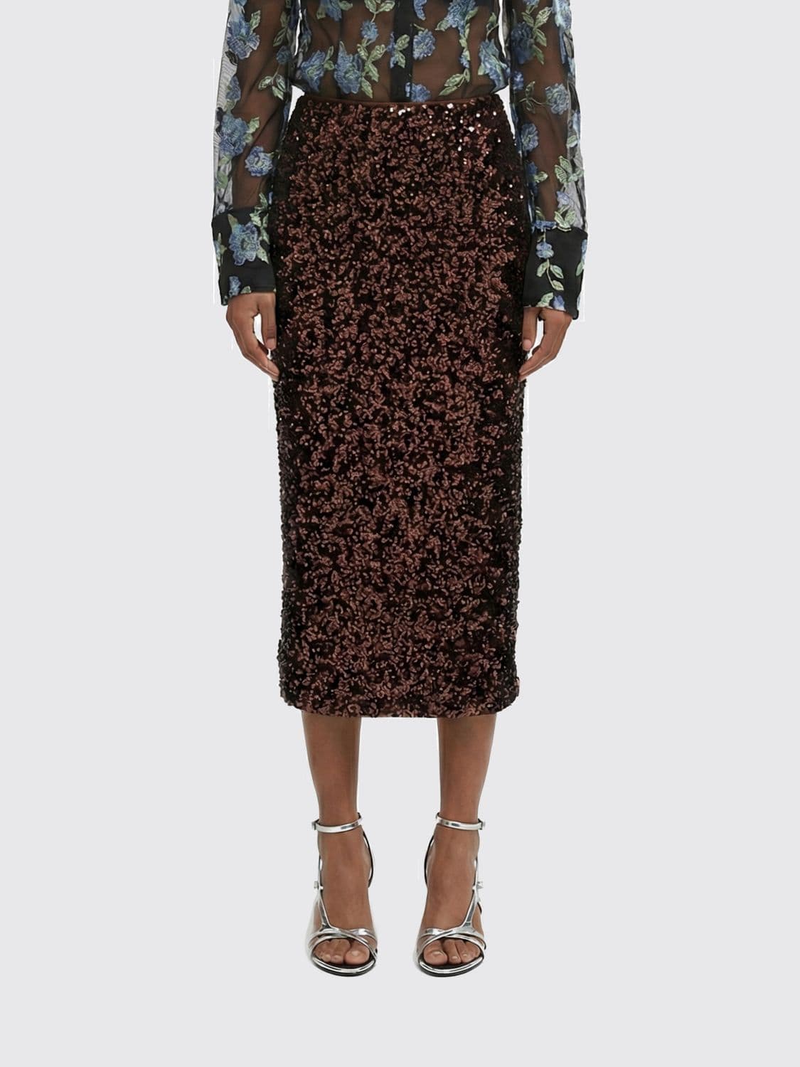 Rotate Sequin Midi Skirt