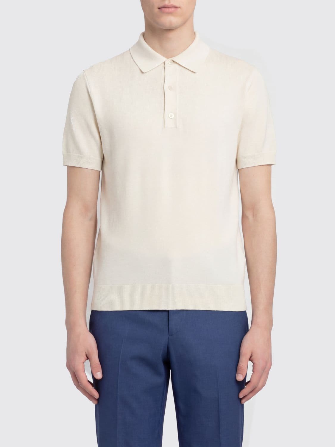 Tom Ford Cotton and Silk Knit Polo Shirt