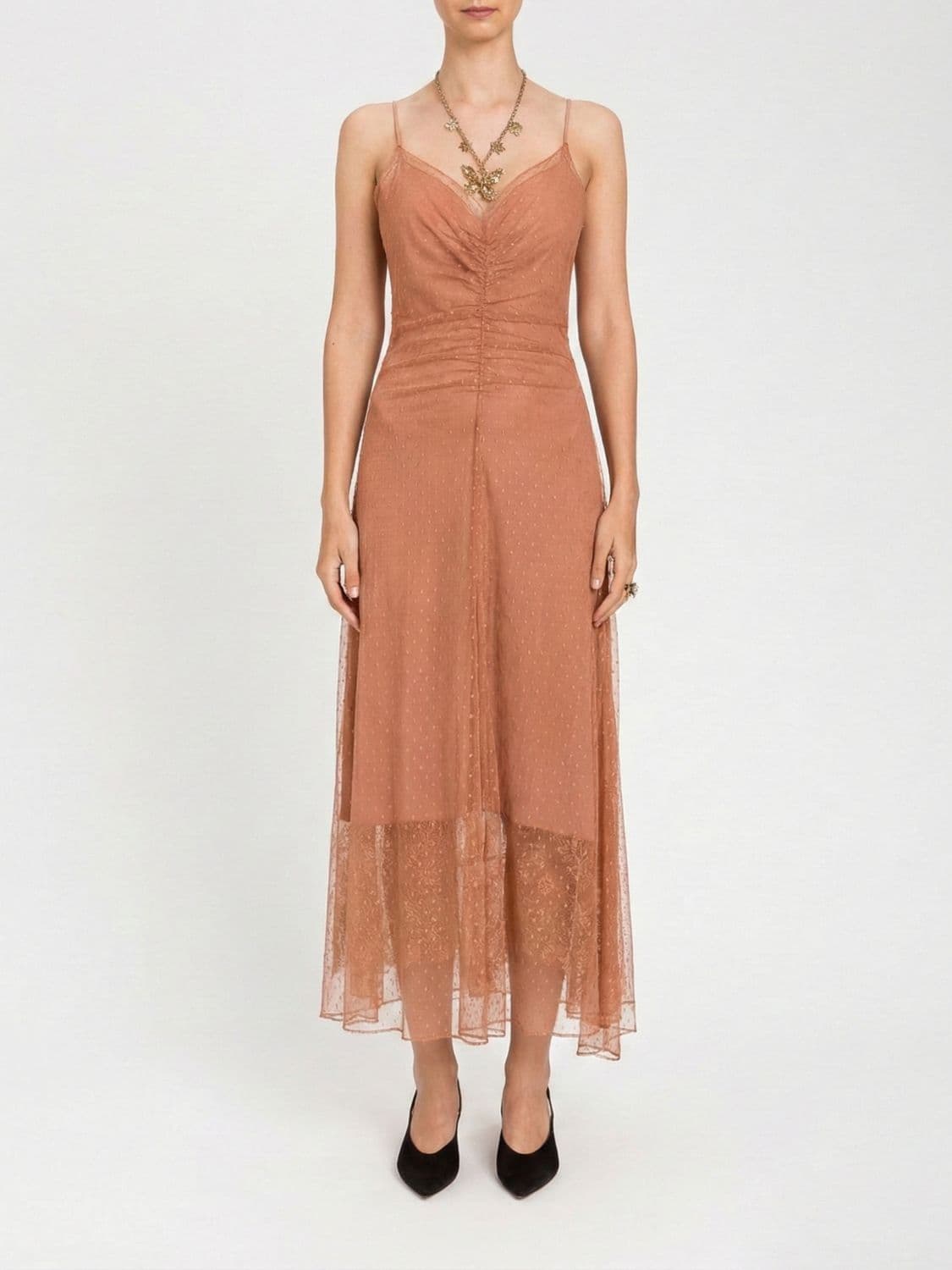 Twinset Tulle Point d'Esprit Midi Dress