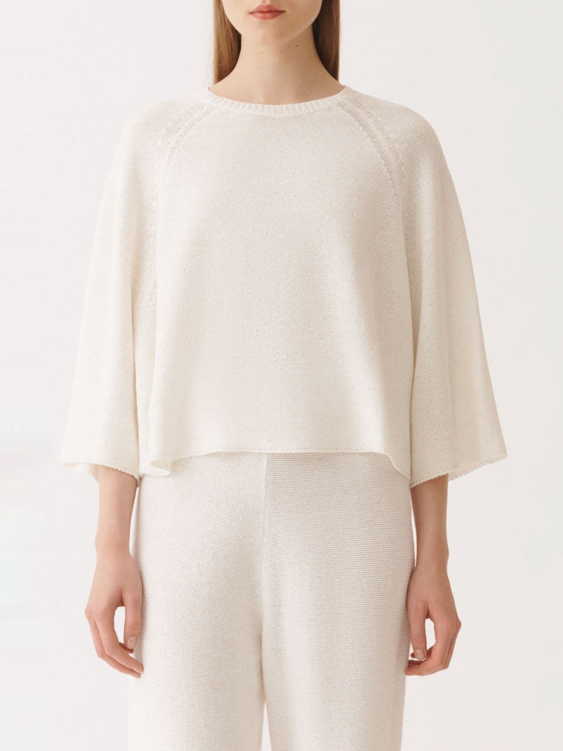 Fabiana Filippi Cotton and Linen Knit Top · L