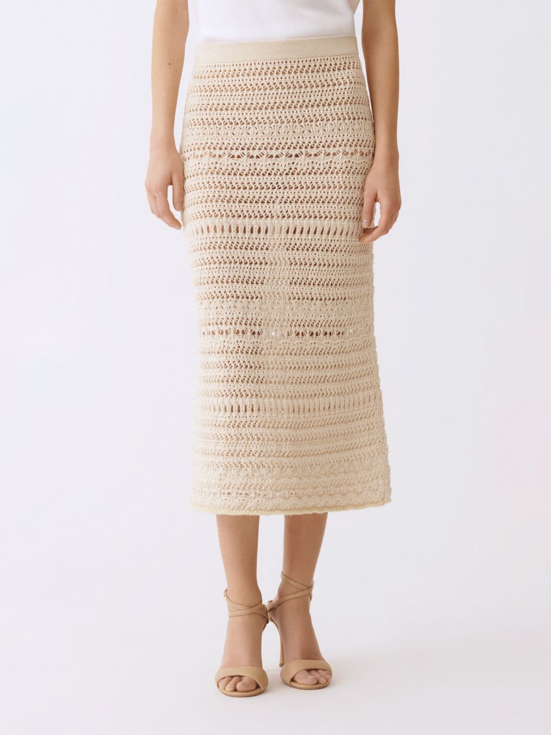 Fabiana Filippi Midi Skirt in Virgin Wool Blend
