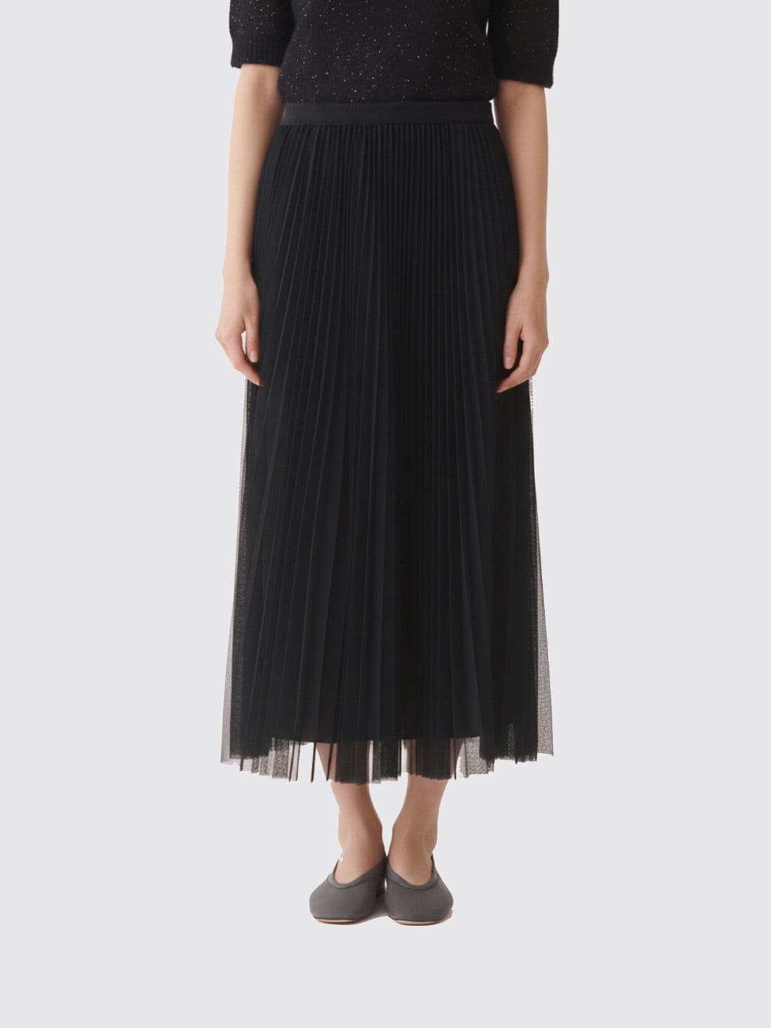 Fabiana Filippi Pleated Crepe Skirt · 40