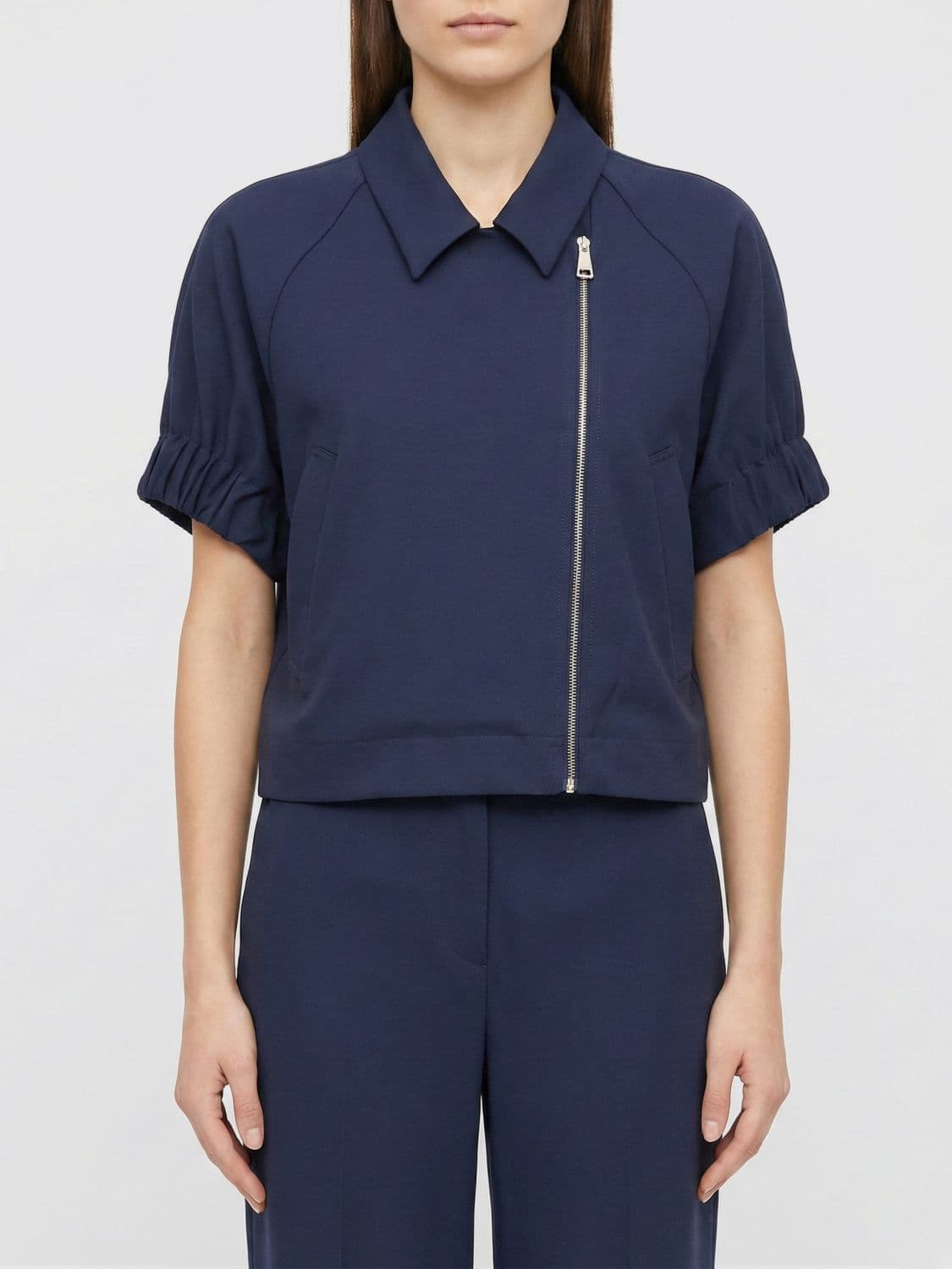Fabiana Filippi Cropped Jacket in Viscose Blend