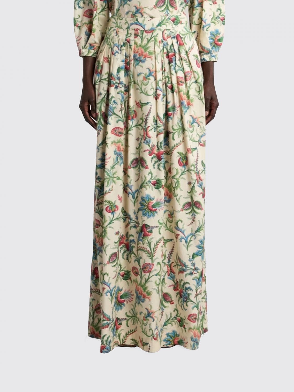 Etro Long Skirt in Cotton with Paisley Print