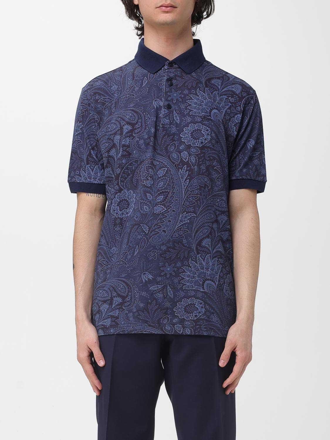 Etro Paisley Cotton Polo Shirt · S