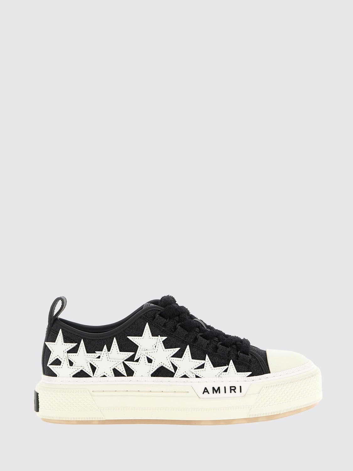 Amiri Stars Court Low Leather and Glitter Sneakers