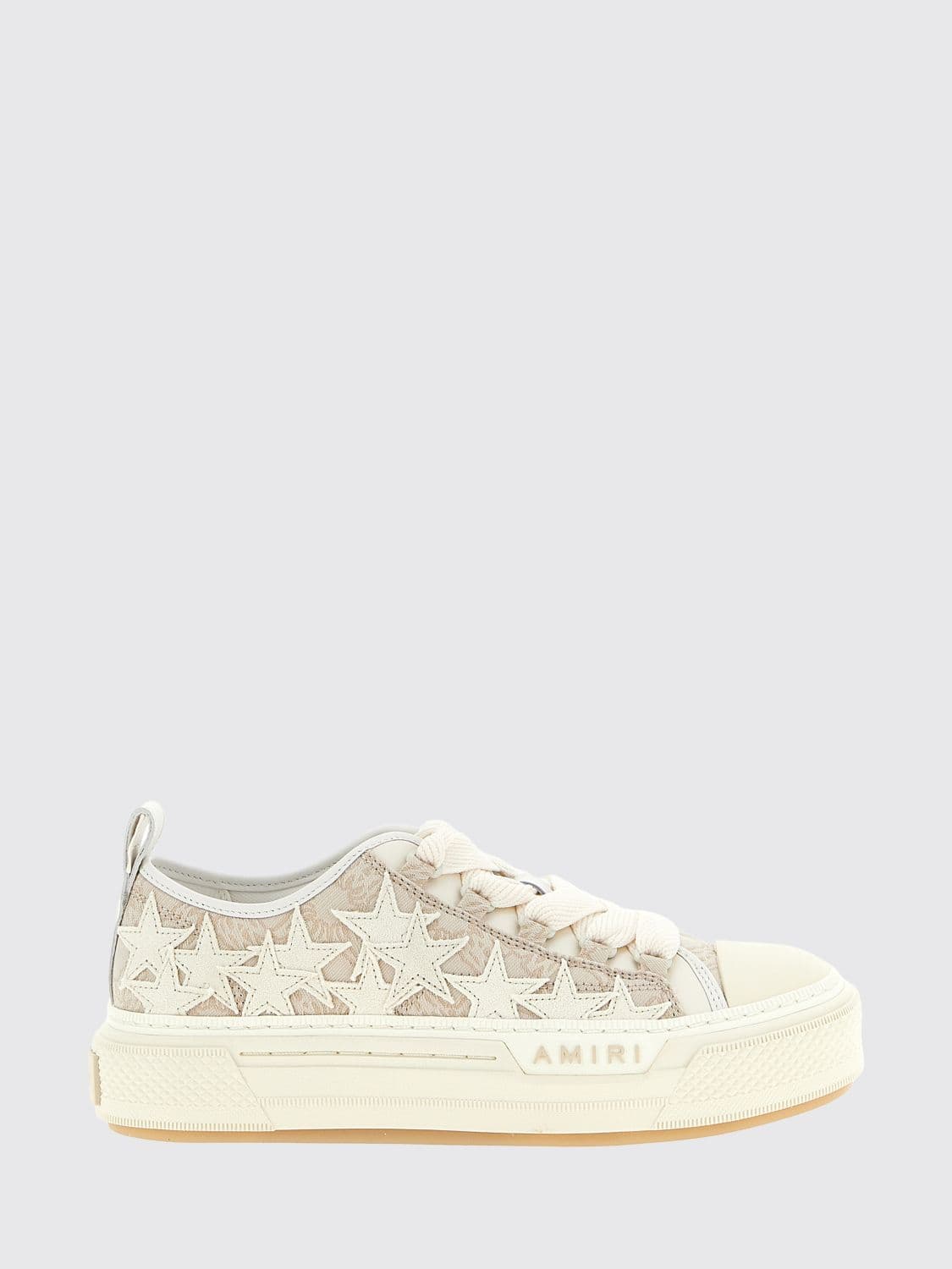 Amiri Stars Court Low Canvas and Leather Sneakers