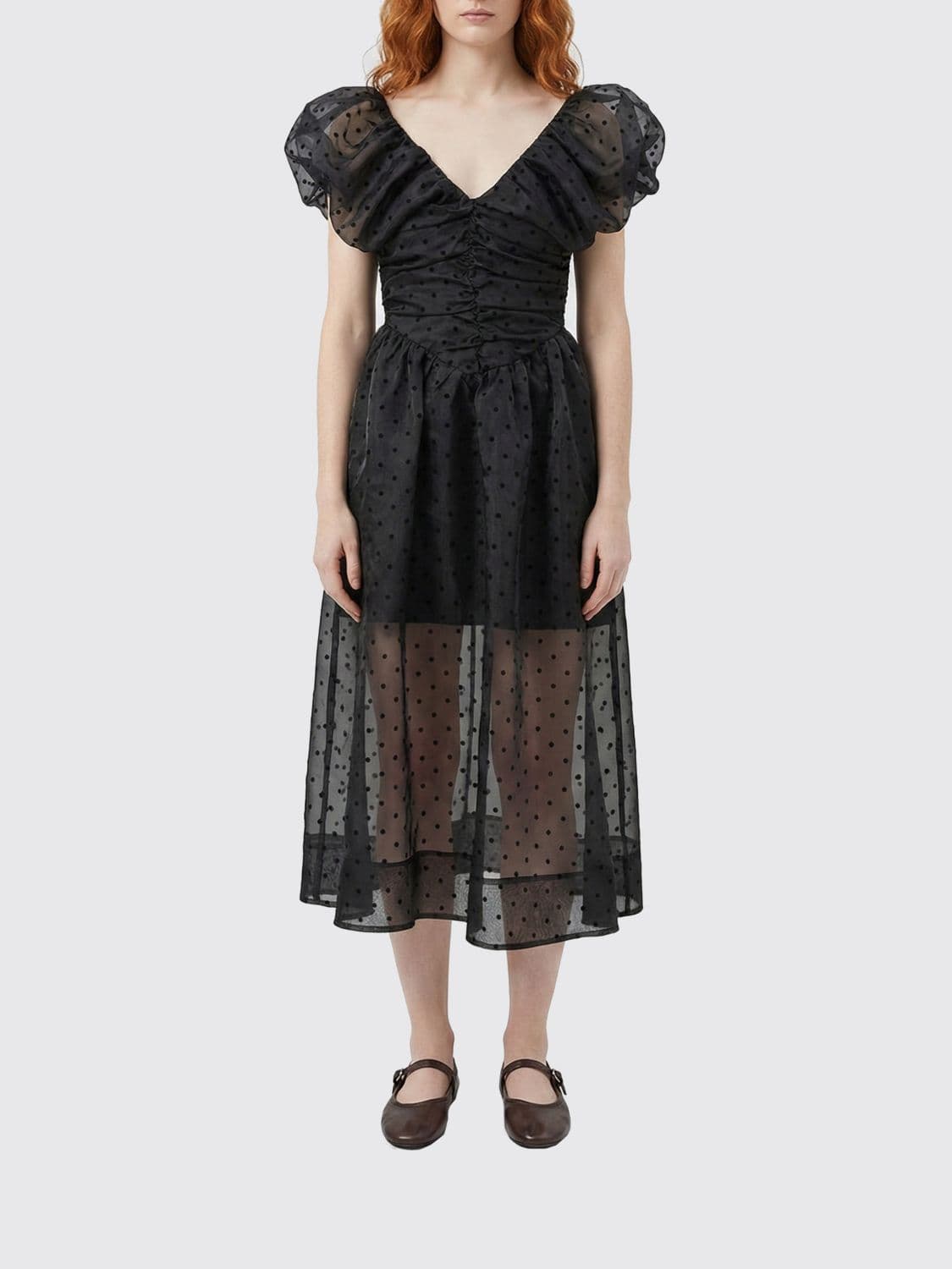 Ganni Polka Dot Tulle Dress