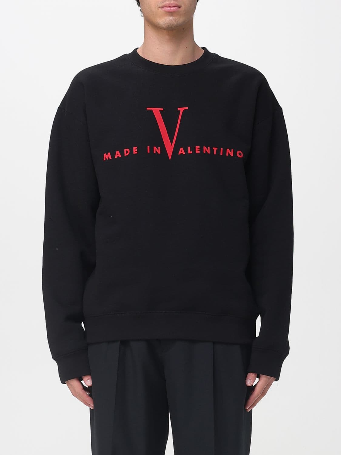 Valentino Cotton Crewneck Sweatshirt with Logo