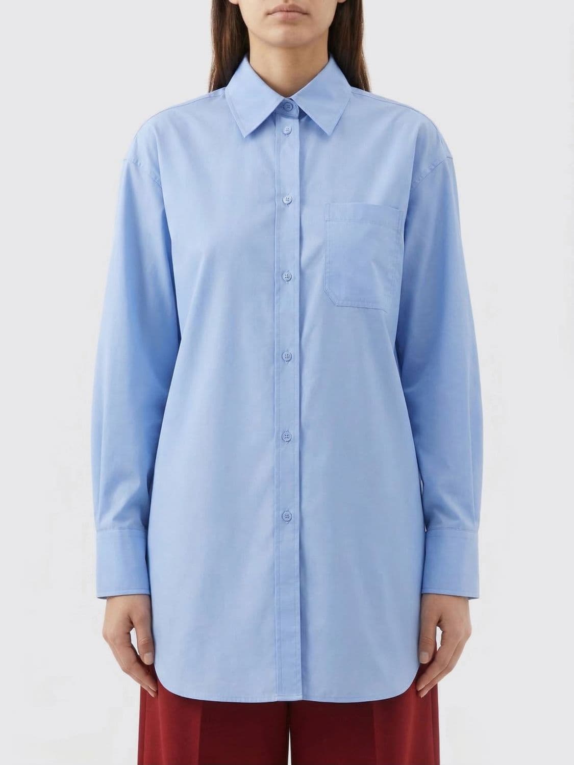Sportmax Nespola Pleated Cotton Blend Shirt
