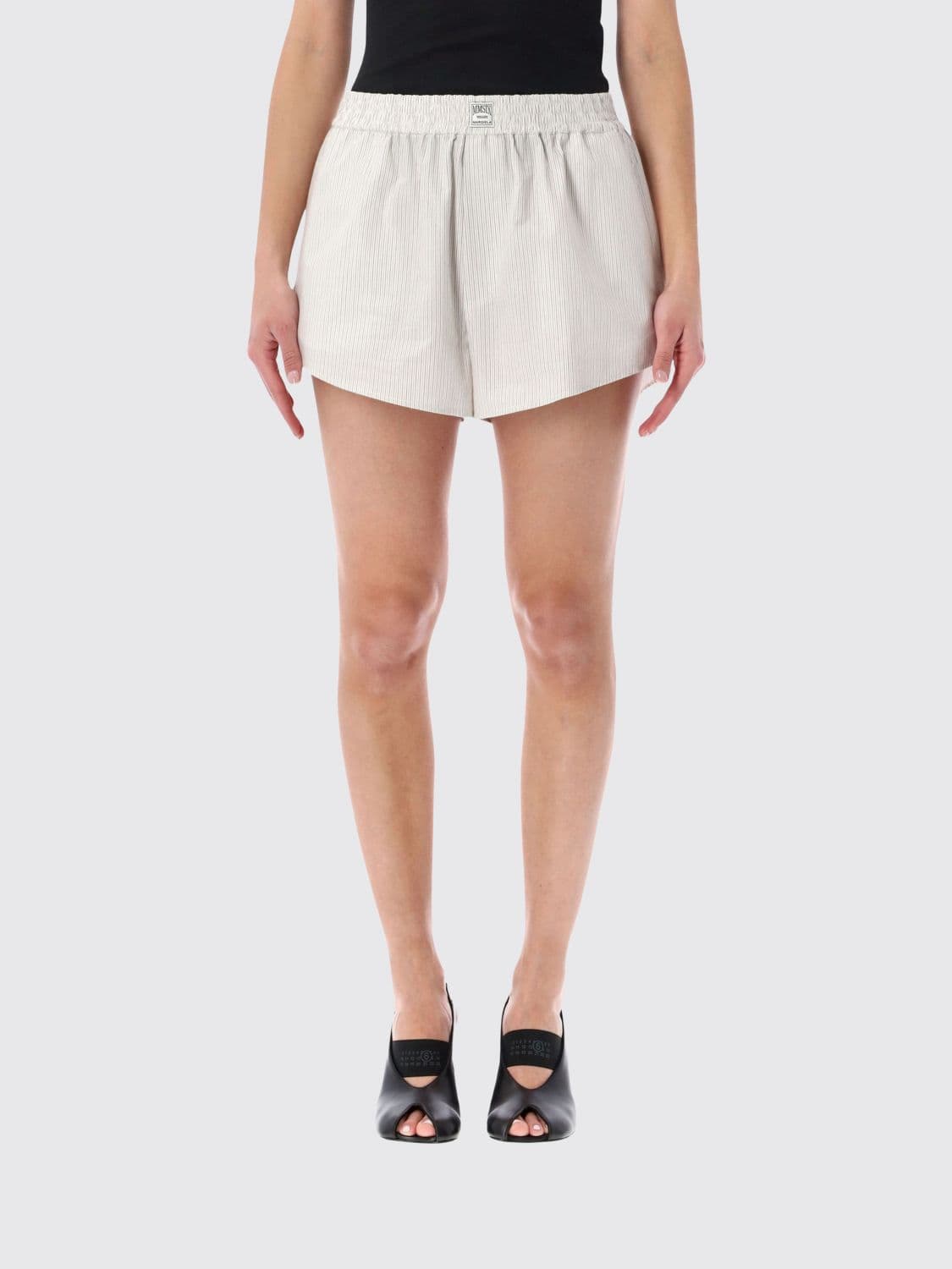 Mm6 Maison Margiela Striped Cotton Shorts