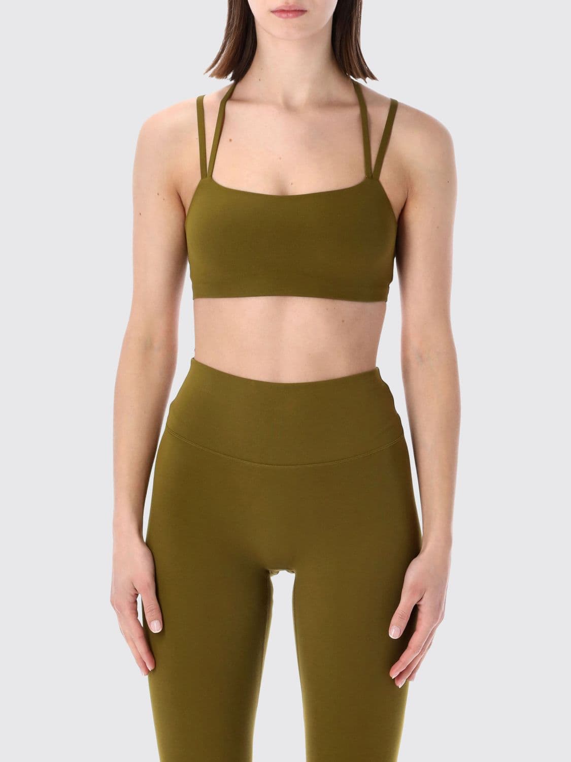 Nike Zenvy Strappy Cropped Top in Stretch Technical Fabric · L