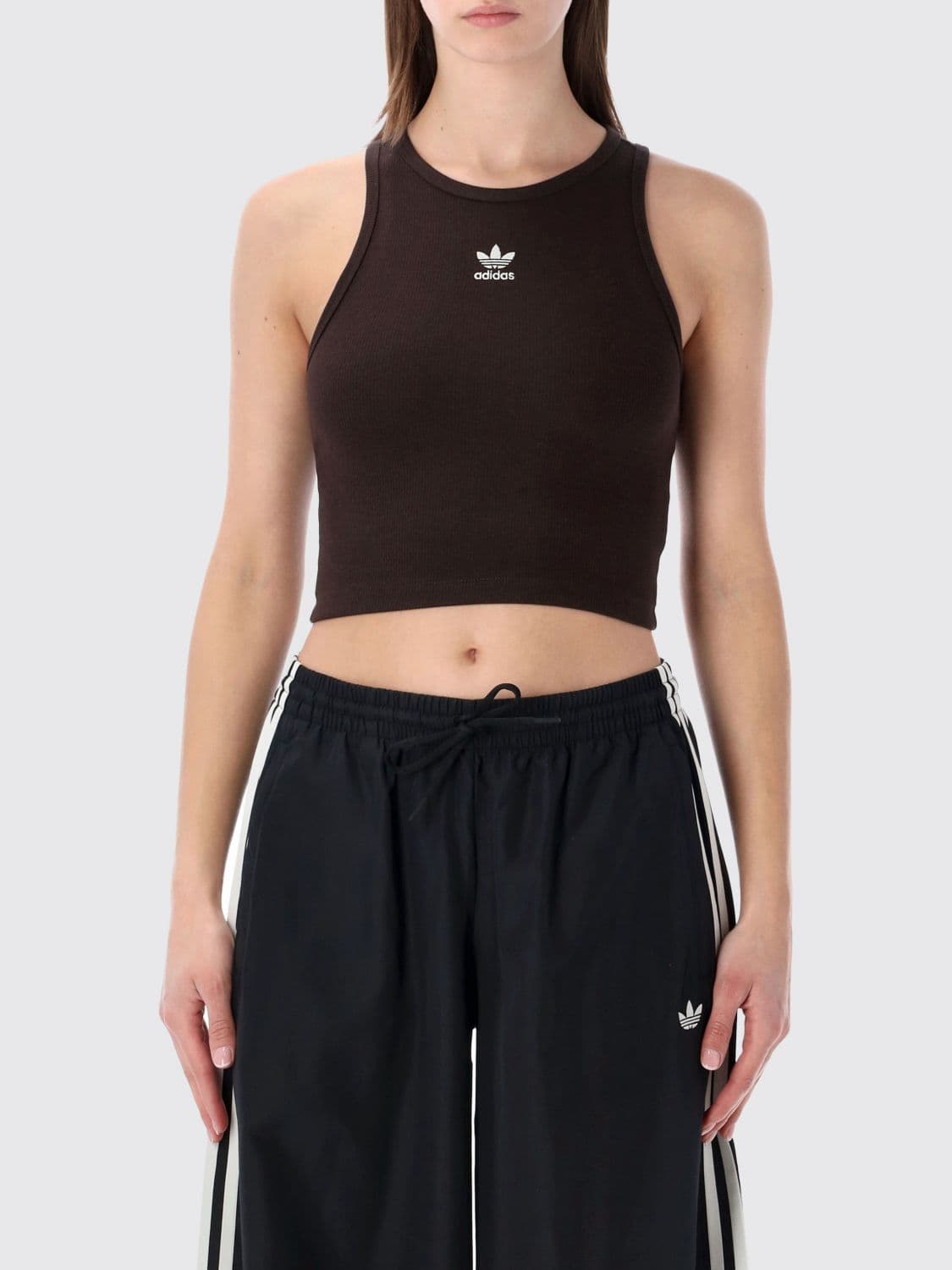Adidas Originals Cropped Top in Cotton Blend