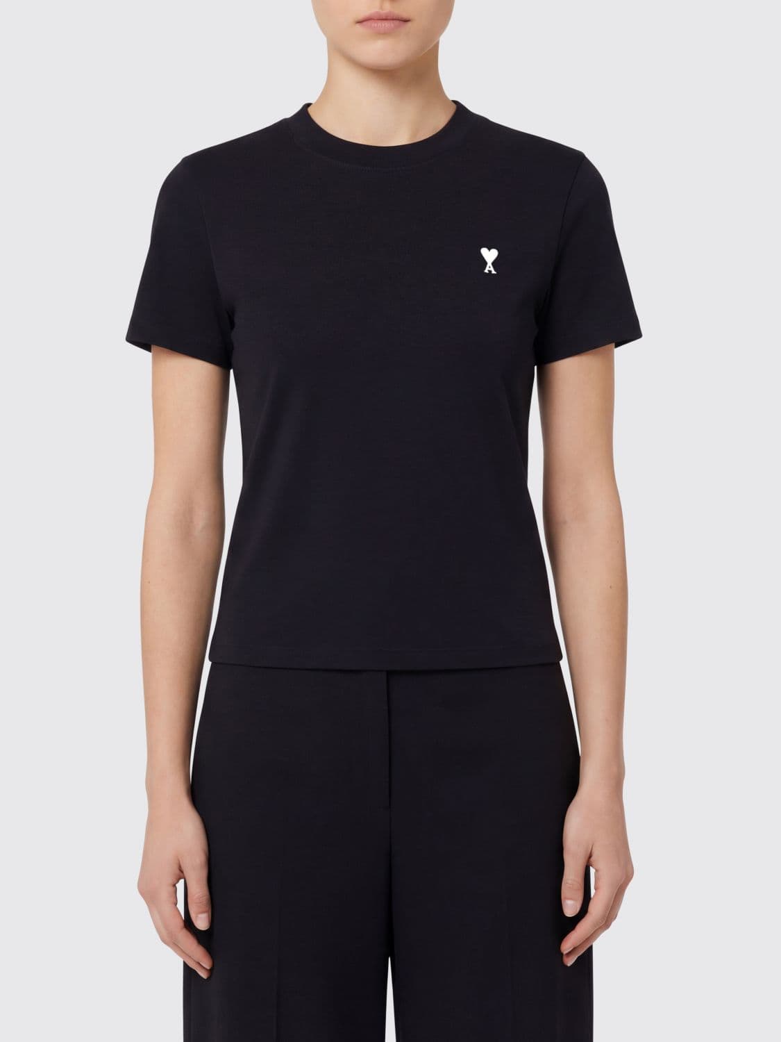 Ami Paris Cotton Logo T-Shirt