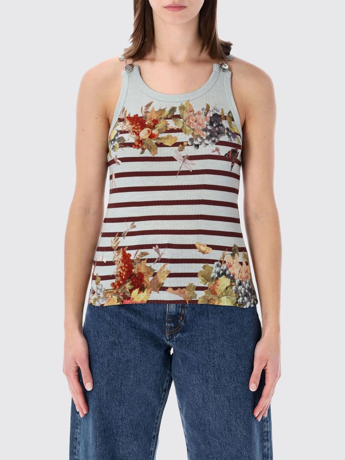 Jean Paul Gaultier Printed Cotton Top · S