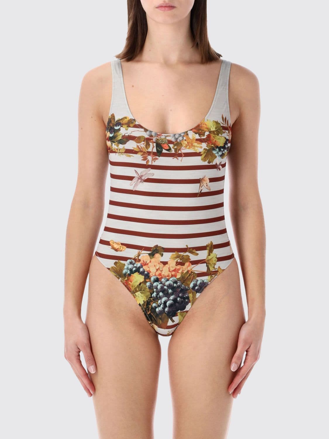 Jean Paul Gaultier Printed Polyester One-Piece Swimsuit · S