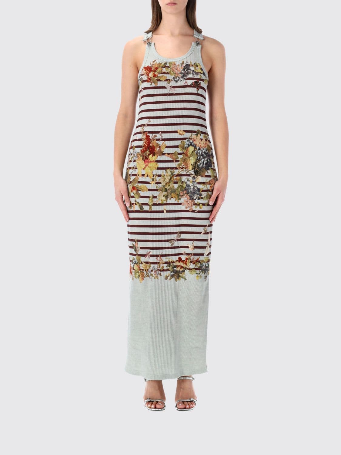 Jean Paul Gaultier Printed Cotton Long Dress