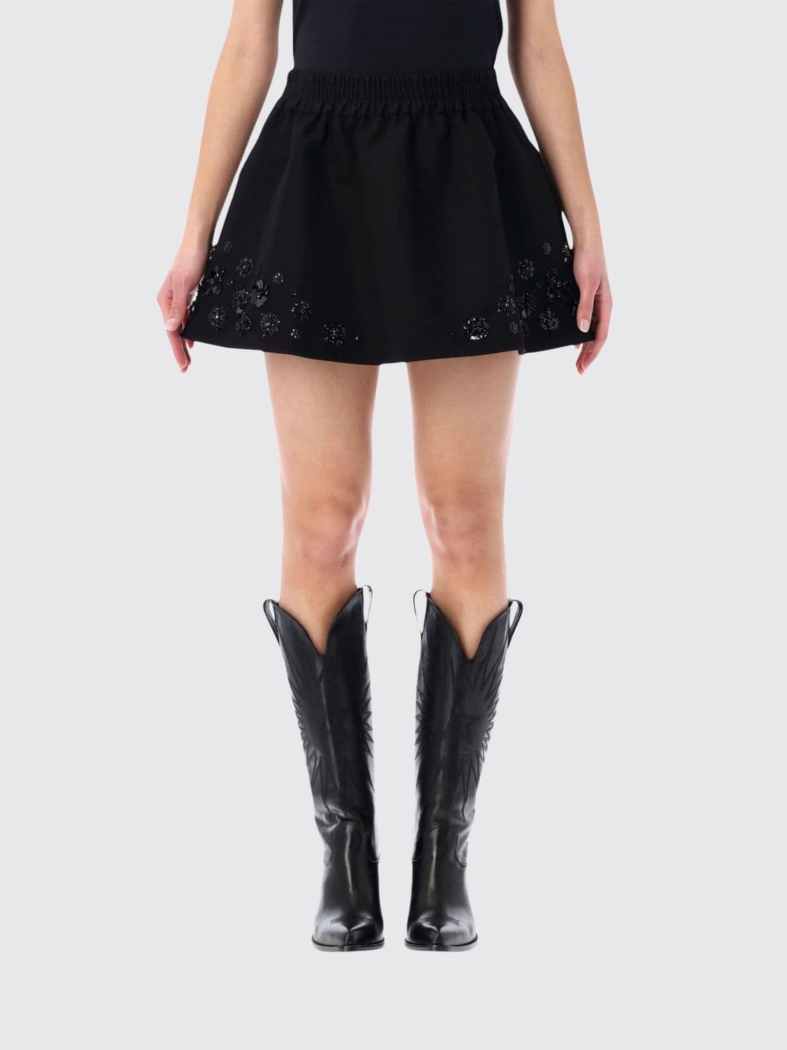 Golden Goose Sequined Cotton Mini Skirt