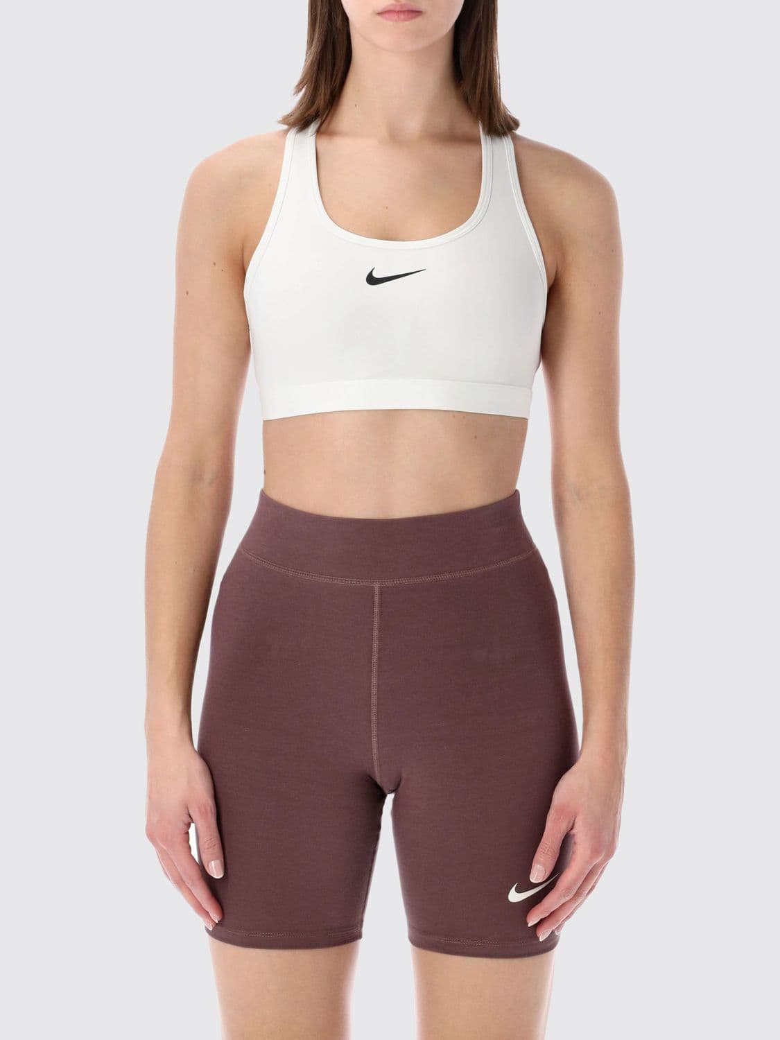 Nike Swoosh Stretch Technical Fabric Cropped Top · L