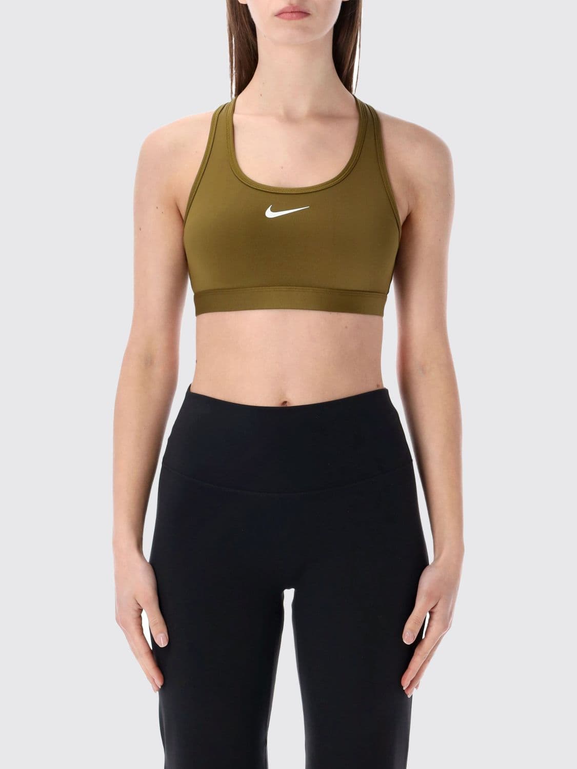 Nike Swoosh Stretch Technical Fabric Cropped Top